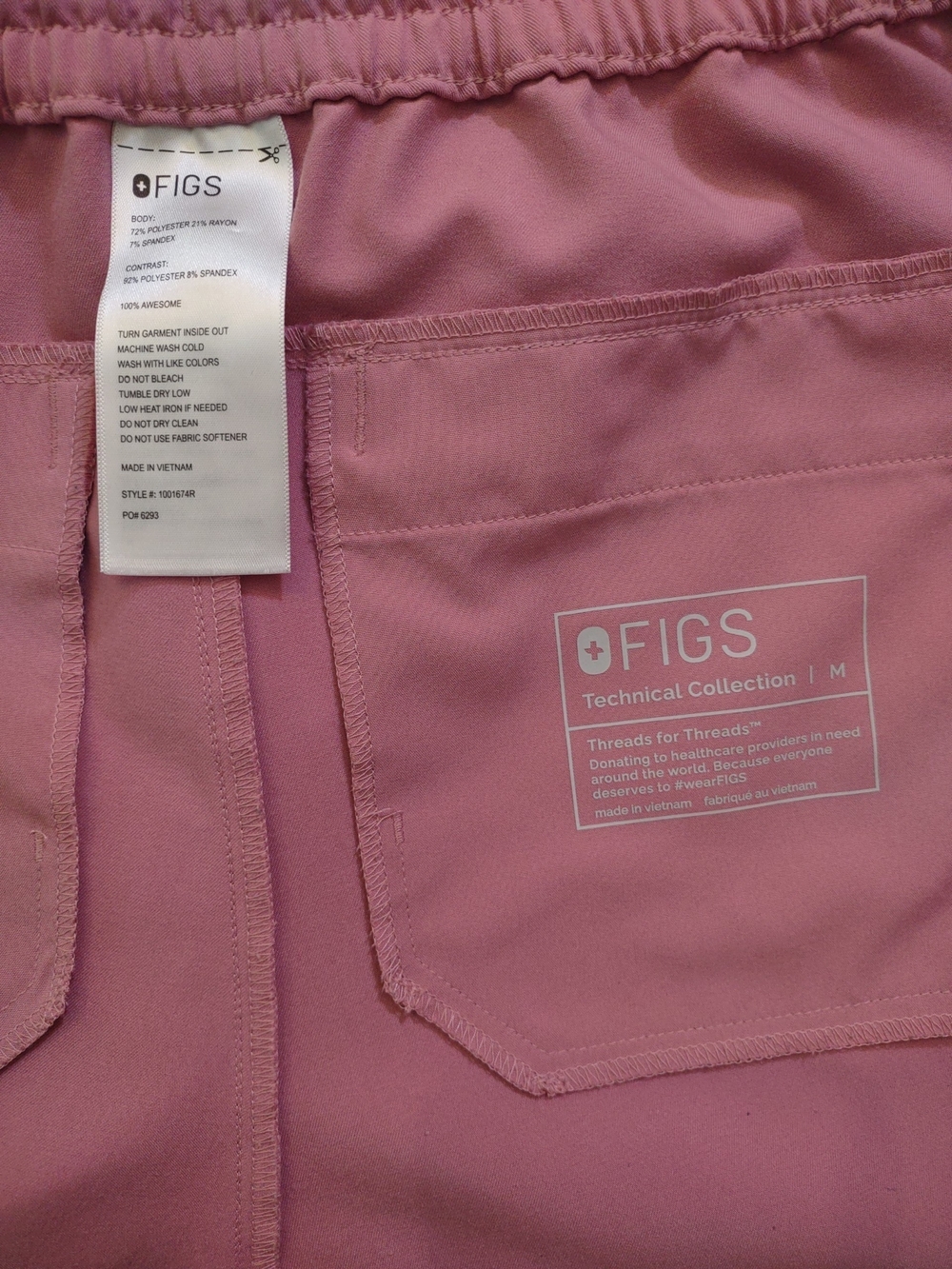 Figs Chalk Pink Davia Scrub Pant - Picture 4 of 4